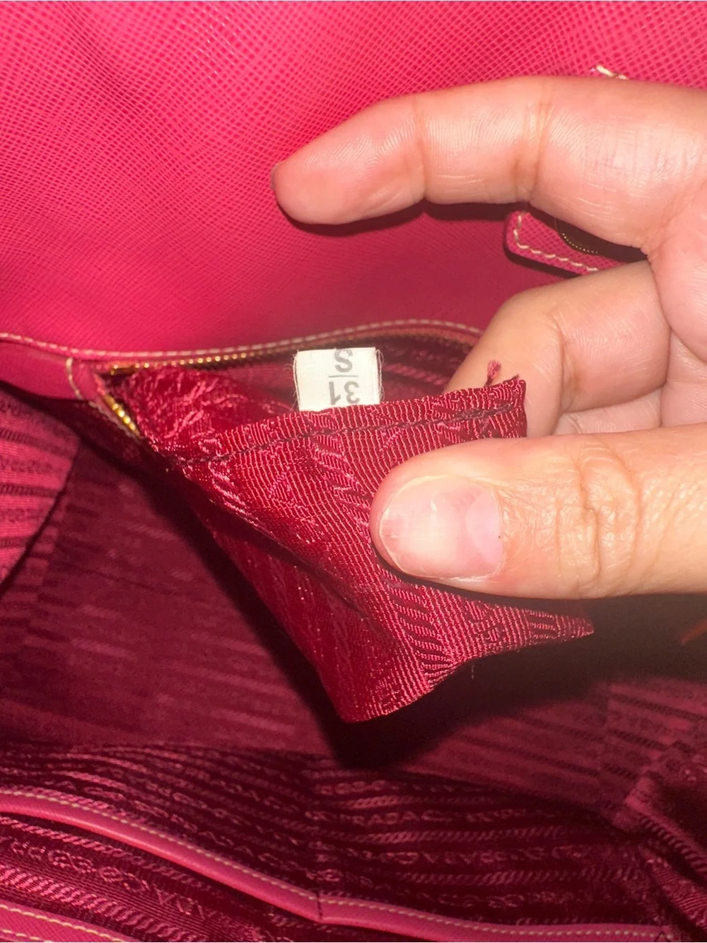 Prada Beige And Pink Canvas And Leather Tote - Picture 10 of 16